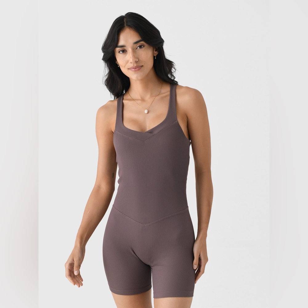 Beyond Yoga Routine Ribbed Biker Jumpsuit Size XS - Picture 7 of 10